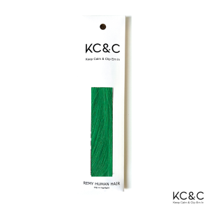 Green highlight Remy human hair Clip-in extension
