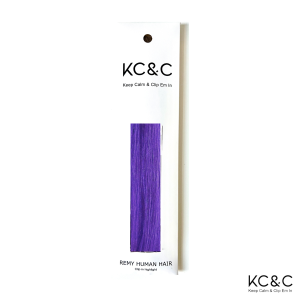 PURPLE HIGHLIGHTS HUMAN HAIR EXTENSION CLIP-IN