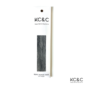 Salt and Pepper Black Regular Remy Human Hair Clip-in Extension