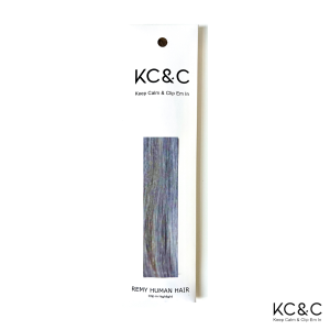 Dark Grey Highlights Human hair clip-in extensions. Instant Grey highlights with blue undertones