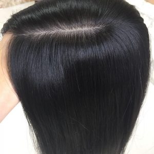 Human Hair Topper virgin Remy silk base