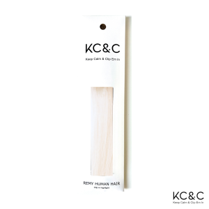 Ice Blonde Highlights Clip-in Virgin Remy human hair extension