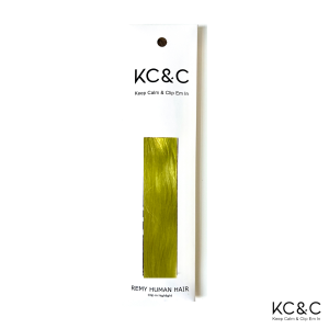 Lime Green Remy human hair highlights