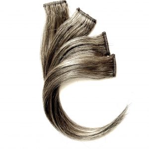 SALT AND PEPPER GREY CLIP-IN HAIR EXTENSION HIGHLIGHTS