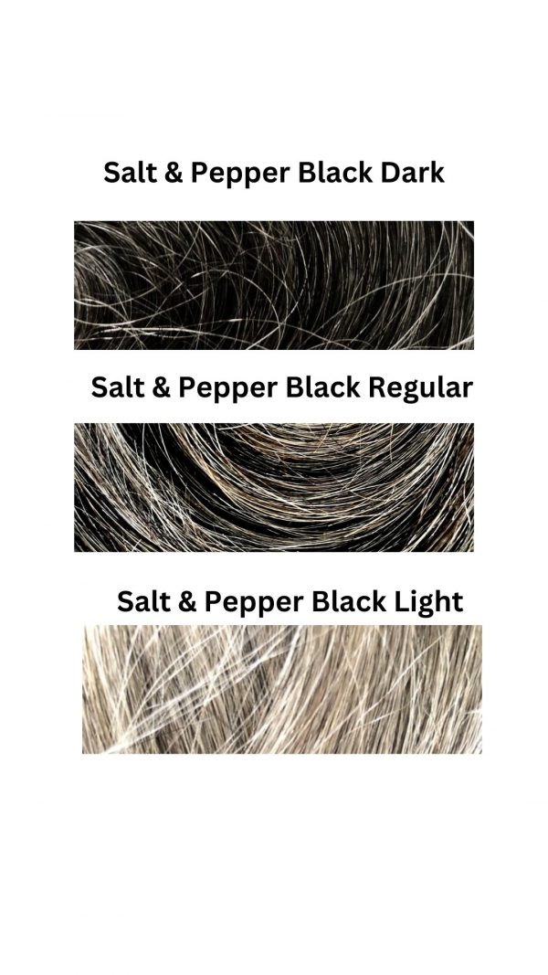 Salt and Pepper Grey Clip-in Hair Extension Highlights - Image 8