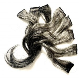 SALT AND PEPPER GREY CLIP-IN HAIR EXTENSION HIGHLIGHTS