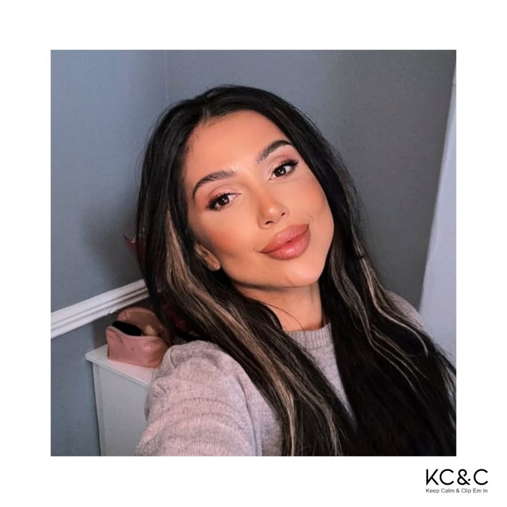 Chocolate Ash Blonde Balayage Babylight Highlight Clip-in Remy Hair Extensions Single Highlight