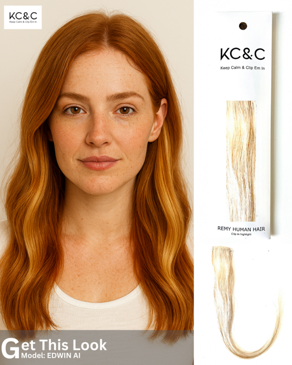 Balayage Blonde Warm Highlights Hair Extension Clip-in