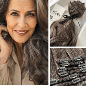 Dark Ash Brown Wavy Brown Grey #1 Dark Ash Brown