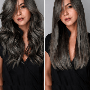 SMOKEY GREY BROWN CLIP-IN HAIR EXTENSIONS