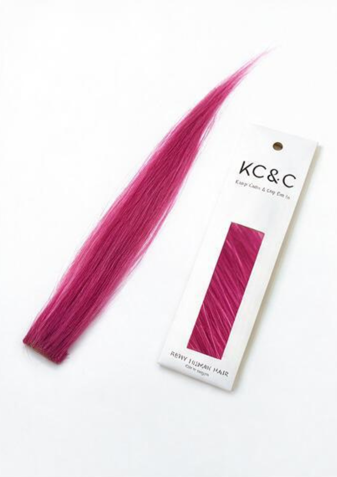 Cerise Pink Highlights Human Hair Single