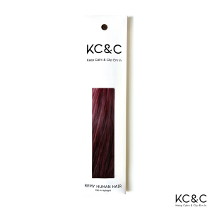Dark Cherry Cola Remy human hair highlights