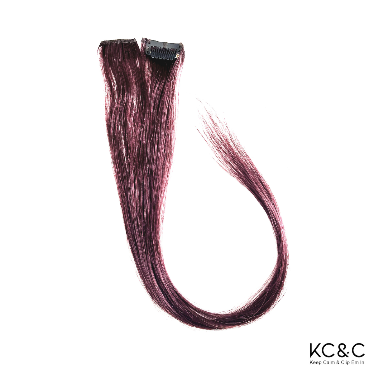 Dark Cherry Cola Remy human hair highlights front and back